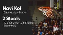 2 Steals vs Bear Creek (Girls Varsity Basketball)