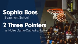 2 Three Pointers vs Notre Dame-Cathedral Latin 