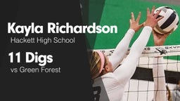11 Digs vs Green Forest 