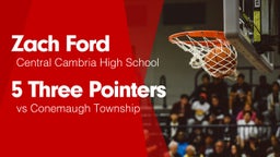 5 Three Pointers vs Conemaugh Township 