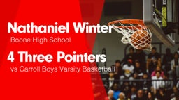 4 Three Pointers vs Carroll Boys Varsity Basketball 
