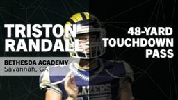 48-yard Touchdown Pass vs Beaufort Academy