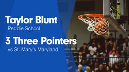 3 Three Pointers vs St. Mary's Maryland