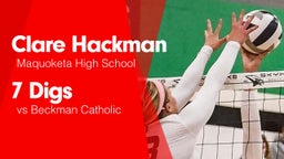 7 Digs vs Beckman Catholic 