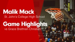 Game Highlights vs Grace Brethren Christian 