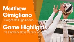Game Highlights vs Danbury  Boys Varsity Volleyball