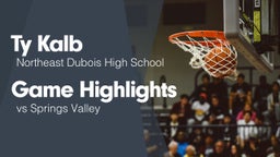 Game Highlights vs Springs Valley 