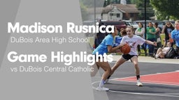 Game Highlights vs DuBois Central Catholic 