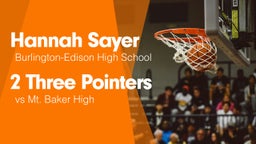 2 Three Pointers vs Mt. Baker High