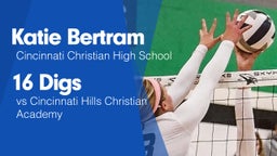 16 Digs vs Cincinnati Hills Christian Academy