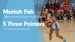 5 Three Pointers vs Iola-Scandinavia 