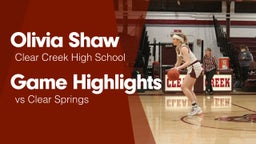 Game Highlights vs Clear Springs