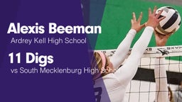 11 Digs vs South Mecklenburg High Scholl