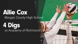 4 Digs vs Academy of Richmond County