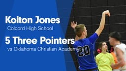 5 Three Pointers vs Oklahoma Christian Academy 