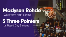 3 Three Pointers vs Rapid City Stevens 