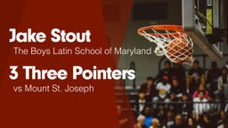 3 Three Pointers vs Mount St. Joseph 