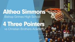 4 Three Pointers vs Christian Brothers Academy 