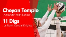 11 Digs vs North Central Knights