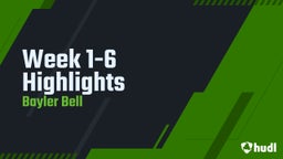 Week 1-6 Highlights