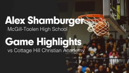 Game Highlights vs Cottage Hill Christian Academy