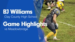 Game Highlights vs Meadowbridge