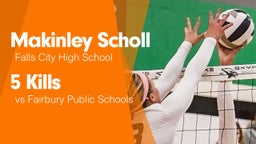 5 Kills vs Fairbury Public Schools