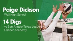 14 Digs vs San Angelo Texas Leadership Charter Academy