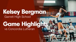 Game Highlights vs Concordia Lutheran
