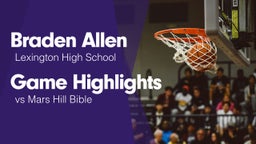 Game Highlights vs Mars Hill Bible 