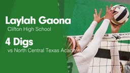 4 Digs vs North Central Texas Academy