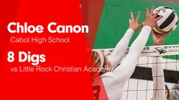 8 Digs vs Little Rock Christian Academy