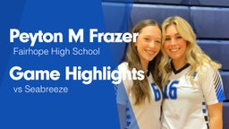 Game Highlights vs Seabreeze 