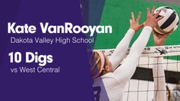 10 Digs vs West Central 