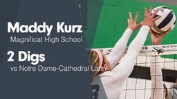 2 Digs vs Notre Dame-Cathedral Latin