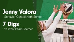 7 Digs vs West Point-Beemer 