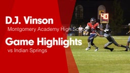 Game Highlights vs Indian Springs  