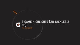 3 Game Highlights (20 Tackles 2 FF)