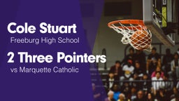 2 Three Pointers vs Marquette Catholic 
