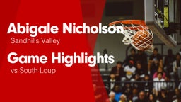 Game Highlights vs South Loup 