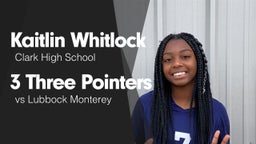 3 Three Pointers vs Lubbock Monterey 