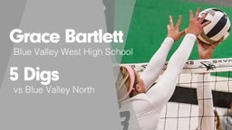 5 Digs vs Blue Valley North 