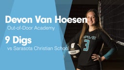 9 Digs vs Sarasota Christian School