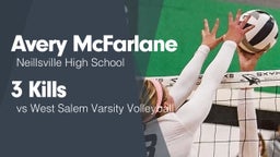 3 Kills vs West Salem Varsity Volleyball