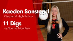 11 Digs vs Sunrise Mountain 