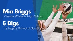 5 Digs vs Legacy School of Sport Sciences