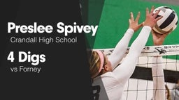 4 Digs vs Forney 
