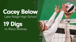 19 Digs vs Waco Midway