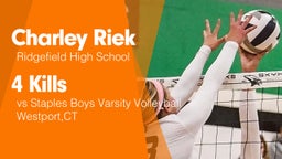 4 Kills vs Staples Boys Varsity Volleyball Westport,CT