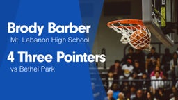 4 Three Pointers vs Bethel Park 